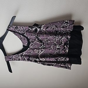 NWT BCBGeneration Purple and Black Sleeveless Top Size Small